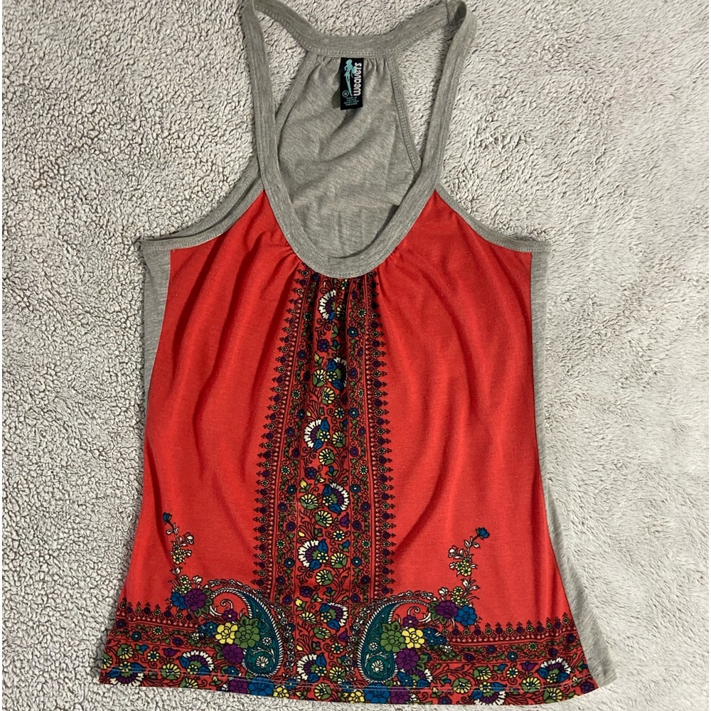 4/$15 Weavers Women’s Orange / Gray Tank Top Size Medium